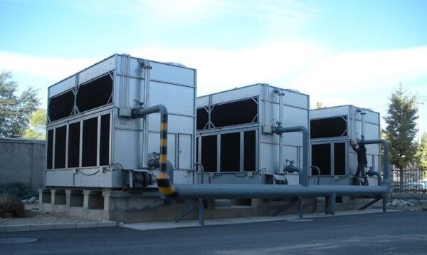 Three field installed cross flow closed circuit cooling towers / fluid coolers